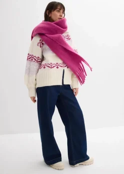 Outlet Kurze Norweger-Strickjacke Damen Bekleidung·Jeans|Pullover & Strickjacken