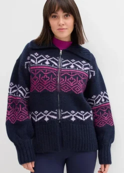 Sale Kurze Norweger-Strickjacke Damen Pullover & Strickjacken|Bekleidung·Jeans