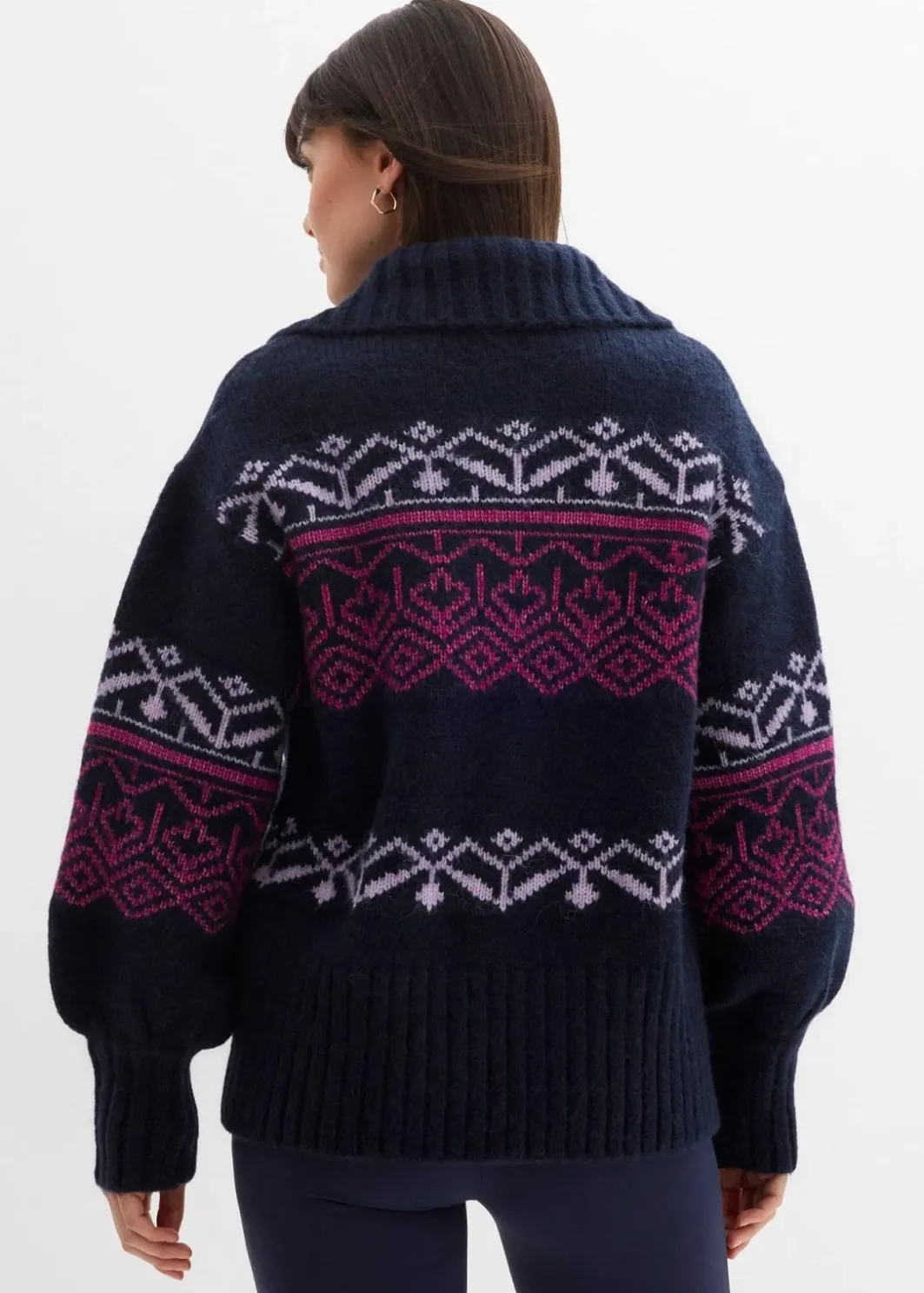 Sale Kurze Norweger-Strickjacke Damen Pullover & Strickjacken|Bekleidung·Jeans
