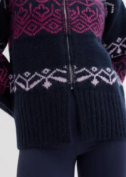 Sale Kurze Norweger-Strickjacke Damen Pullover & Strickjacken|Bekleidung·Jeans