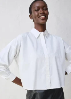 Damen bonprix Bekleidung·Jacken & Mäntel|Blusen & Tuniken|Kurze Oversize Bluse mit Seidenanteil
