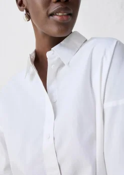 Damen bonprix Bekleidung·Jacken & Mäntel|Blusen & Tuniken|Kurze Oversize Bluse mit Seidenanteil