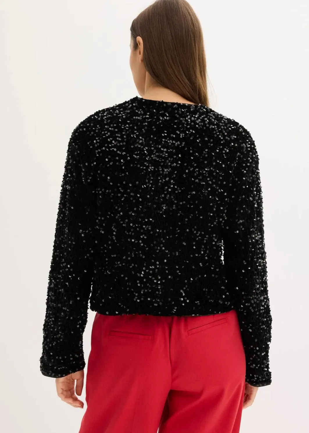 Discount kurze Pailletten-Jacke Damen Bekleidung·Hosen|Jacken & Mäntel