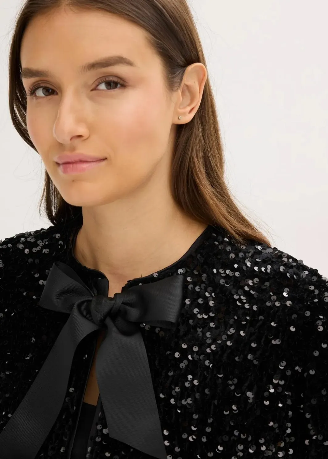 Discount kurze Pailletten-Jacke Damen Bekleidung·Hosen|Jacken & Mäntel