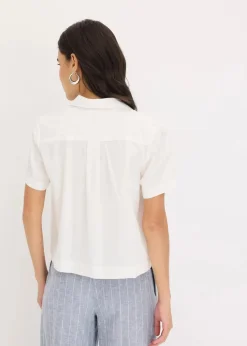 Sale Kurze Popeline - Kurzarmbluse aus Baumwolle Damen Blusen & Tuniken|Bekleidung·Jacken & Mäntel