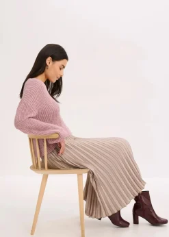 Sale Kurze Strickjacke mit Glitzergarn und Wollanteil Damen Pullover & Strickjacken|Strickmode