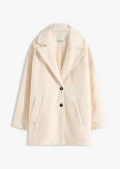 Sale Kurzer Bouclé-Mantel, oversized Damen Bekleidung·Hosen|Jacken & Mäntel