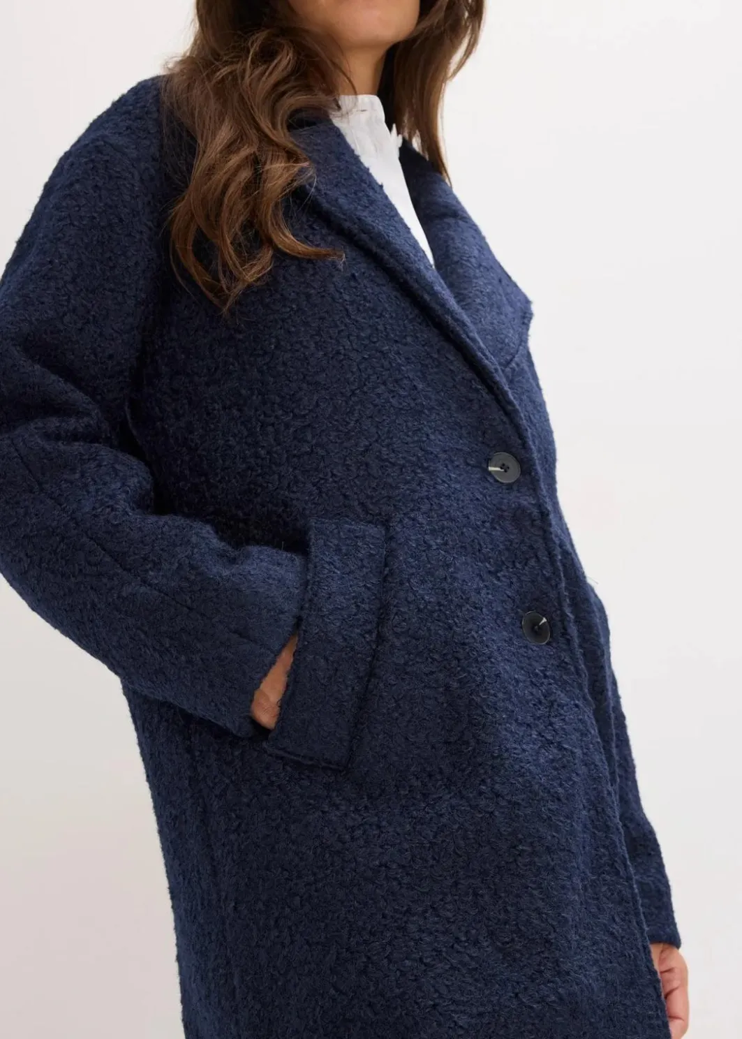 Damen bonprix Jacken & Mäntel|Bekleidung·Hosen|Kurzer Bouclé-Mantel, oversized