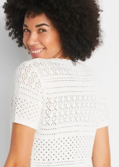 Damen bonprix Jacken & Mäntel|Strickmode|Kurzer Häkelbolero