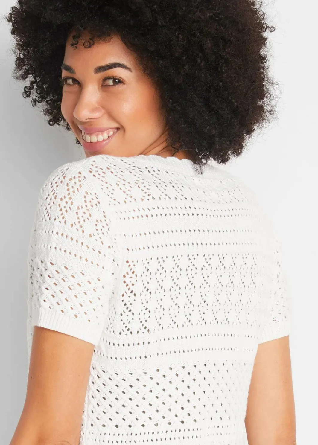 Damen bonprix Jacken & Mäntel|Strickmode|Kurzer Häkelbolero