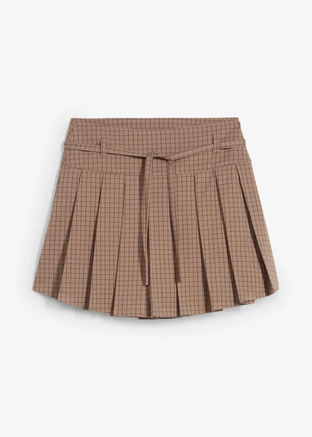Damen bonprix Hosen|Nachhaltigere Materialien|Kurzer Hosenrock mit Kellerfalten