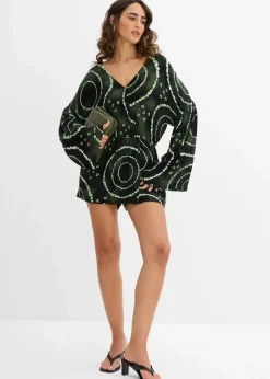 Damen bonprix Bekleidung·Homewear|Jumpsuits|Kurzer Jumpsuit aus fließender Viskose