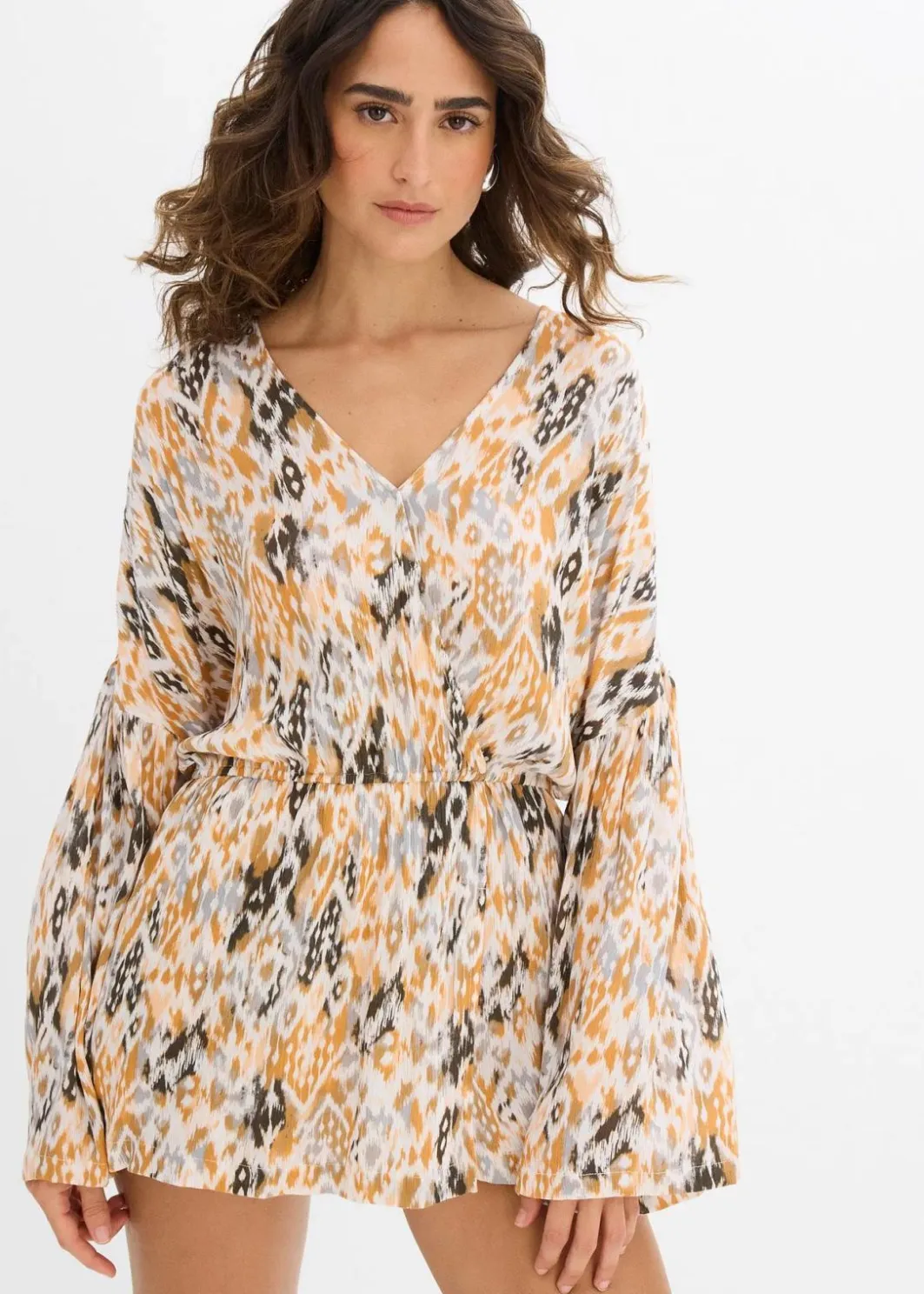 Damen bonprix Nachhaltigere Materialien|Jumpsuits|Kurzer Jumpsuit aus fließender Viskose