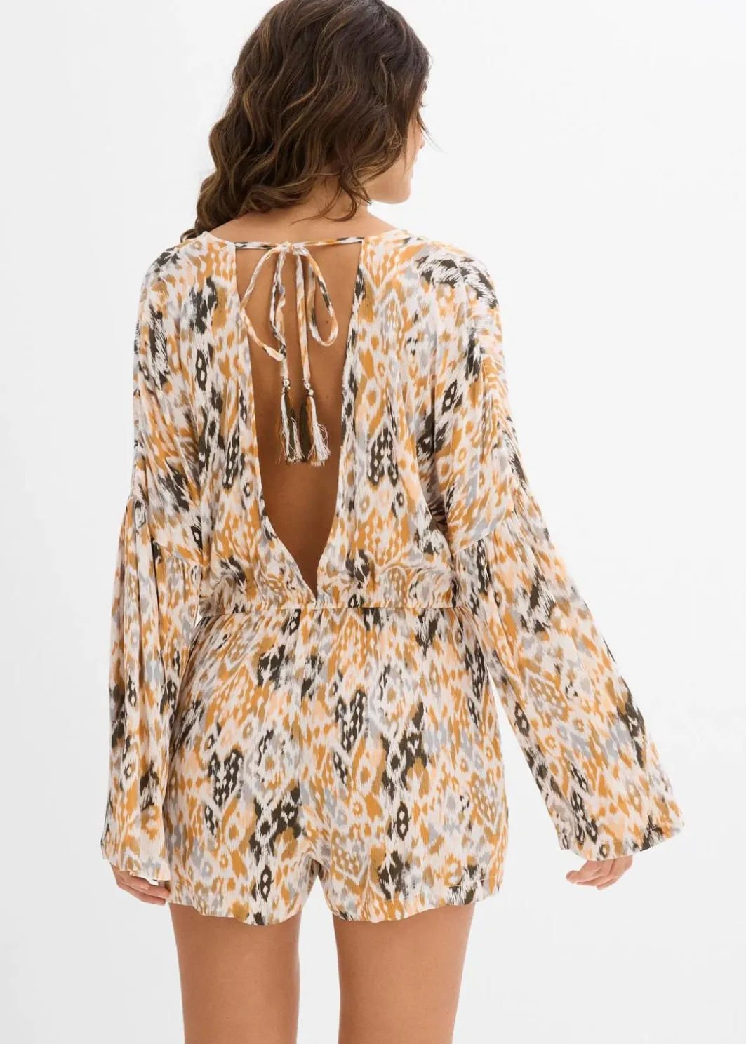 Damen bonprix Nachhaltigere Materialien|Jumpsuits|Kurzer Jumpsuit aus fließender Viskose