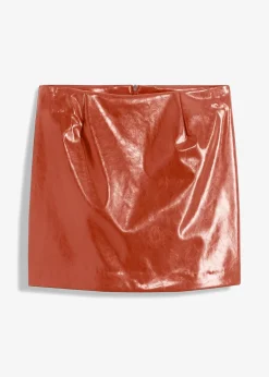 Outlet Kurzer Lederimitat-Rock Damen Bekleidung·Sportbekleidung|Röcke