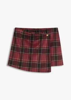 Damen bonprix Shorts|Hosen|Kurzer Skort mit Schmuck-Knopf