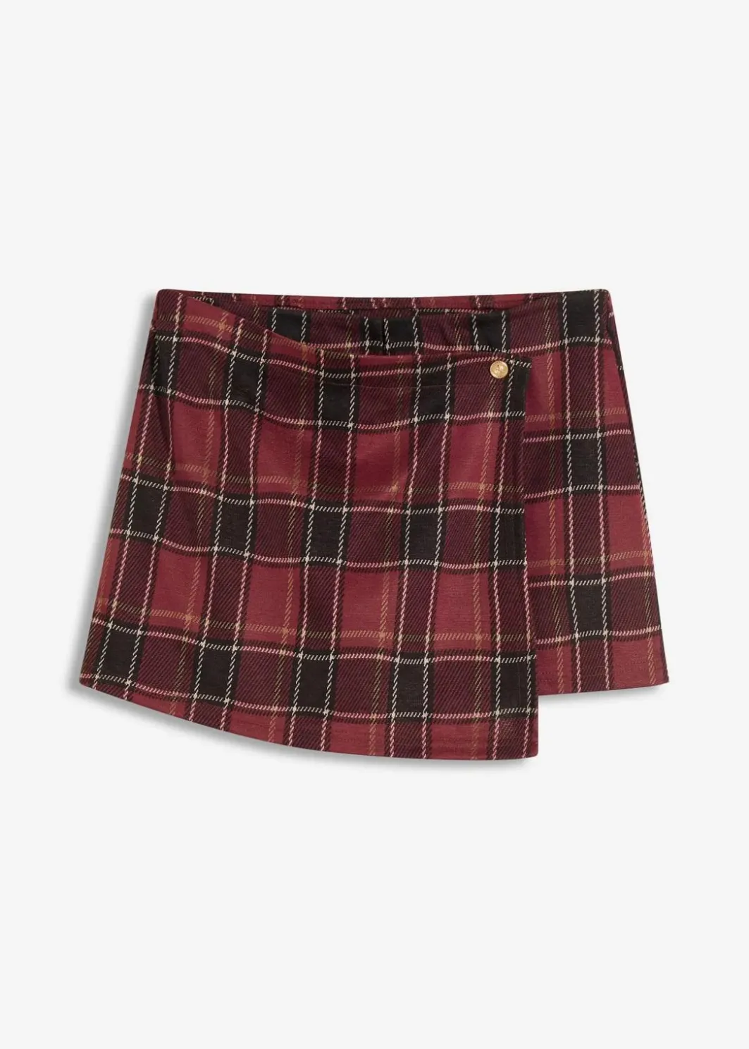 Damen bonprix Shorts|Hosen|Kurzer Skort mit Schmuck-Knopf