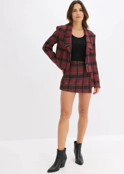 Damen bonprix Shorts|Hosen|Kurzer Skort mit Schmuck-Knopf