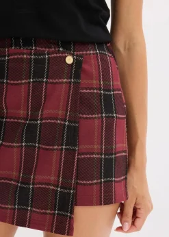 Damen bonprix Shorts|Hosen|Kurzer Skort mit Schmuck-Knopf