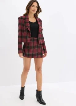 Damen bonprix Shorts|Hosen|Kurzer Skort mit Schmuck-Knopf