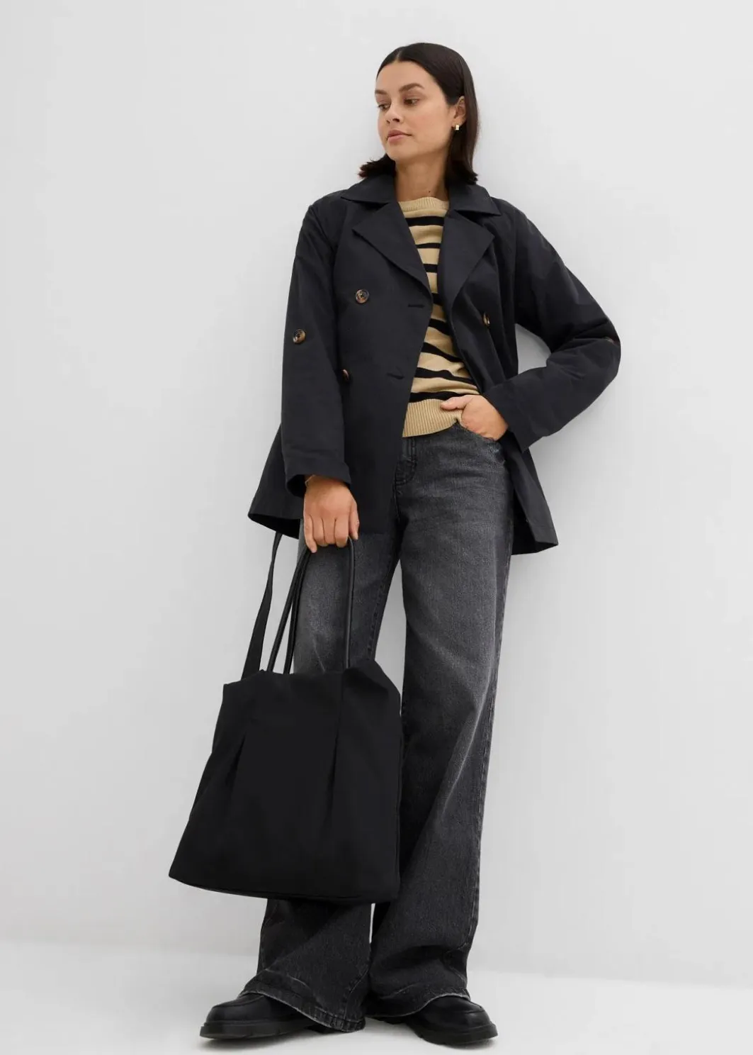 Damen bonprix Jacken & Mäntel|kurzer Trenchcoat