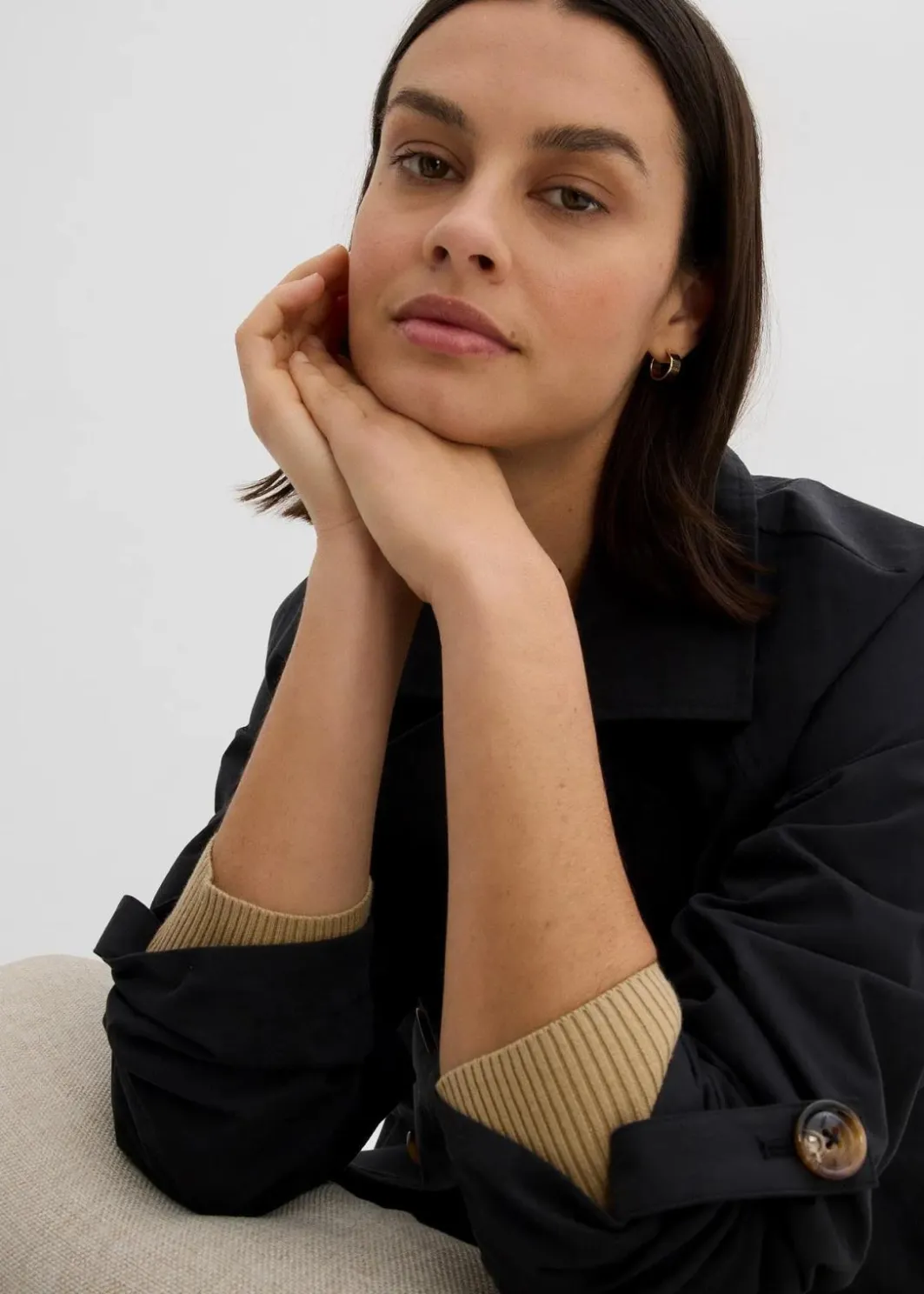 Damen bonprix Jacken & Mäntel|kurzer Trenchcoat