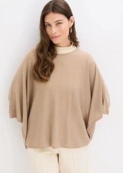 Damen bonprix Ponchos|Schuhe & Accessoires In Spezialgrößen·Tücher & Ponchos|kurzer Wollponcho