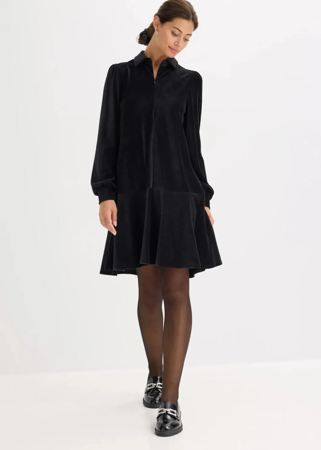 Damen bonprix Kleider|Kurzes Cord-Kleid