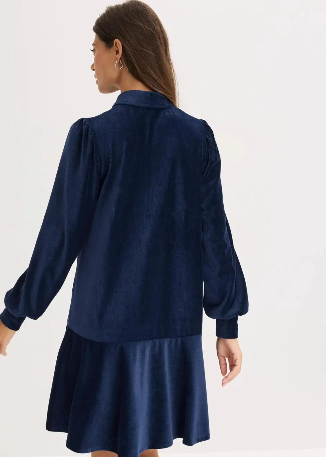 Damen bonprix Kleider|Kurzes Cord-Kleid