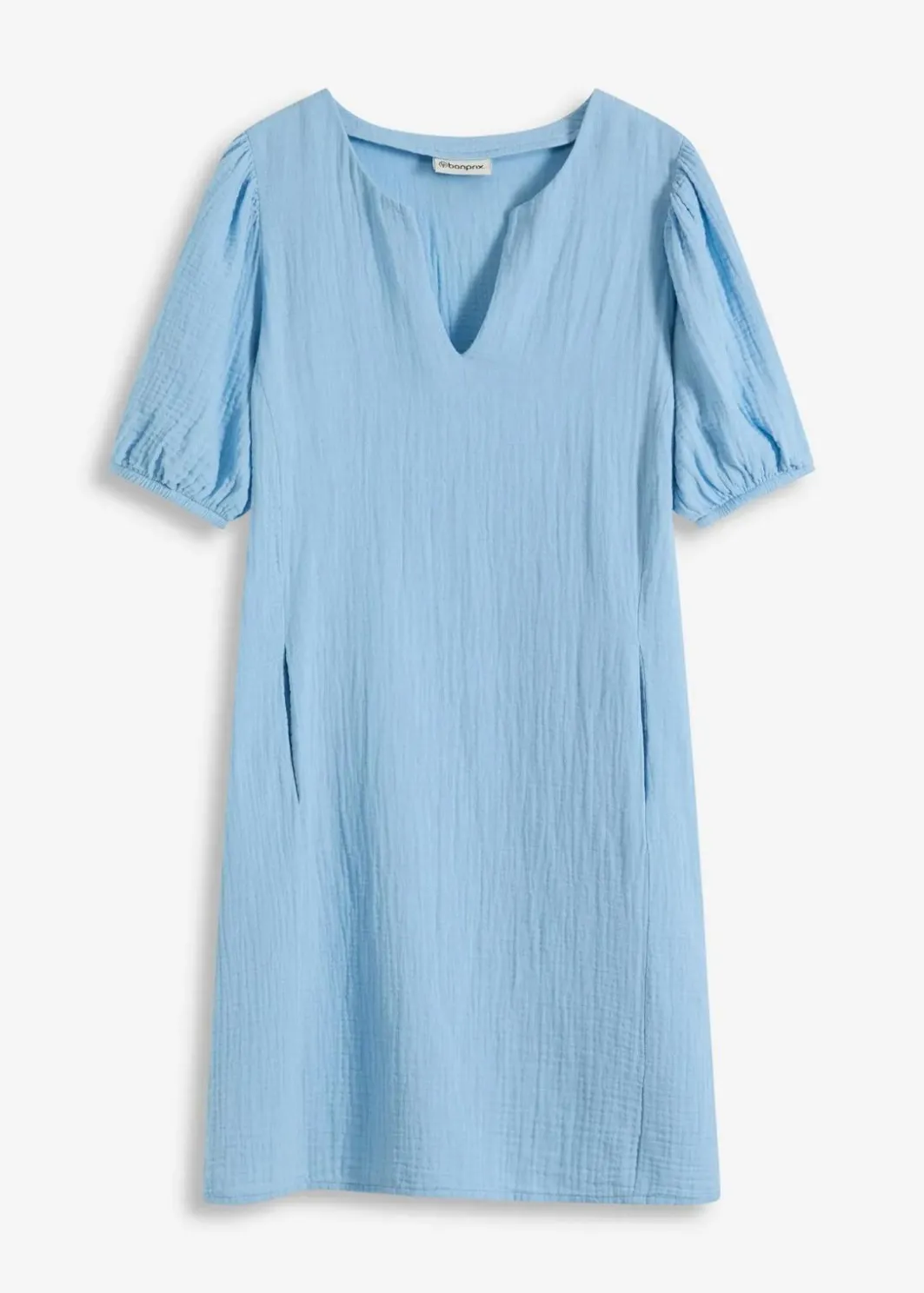 Damen bonprix Kleider|Bekleidung·Pullover & Strickjacken|Kurzes Kleid aus Musselin
