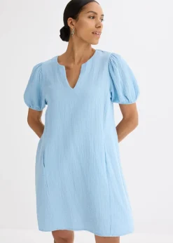 Damen bonprix Kleider|Bekleidung·Pullover & Strickjacken|Kurzes Kleid aus Musselin
