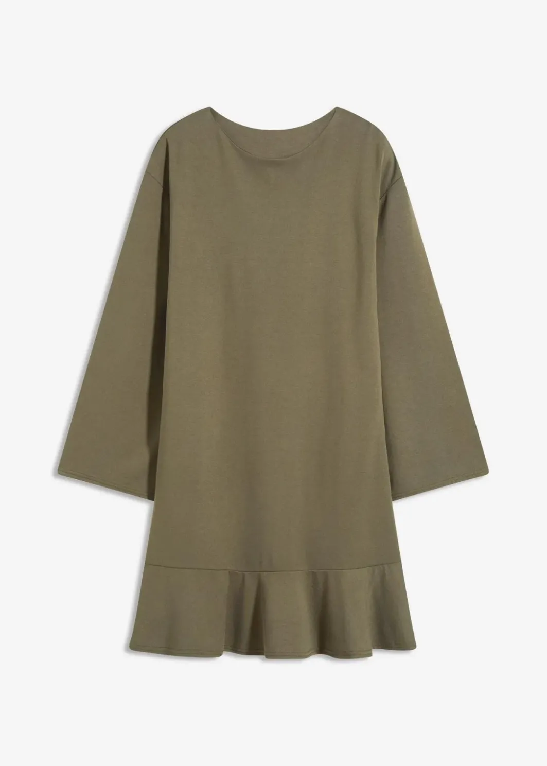 Damen bonprix Kleider|Bekleidung·Pullover & Strickjacken|Kurzes Kleid mit Volant aus Punto di Roma