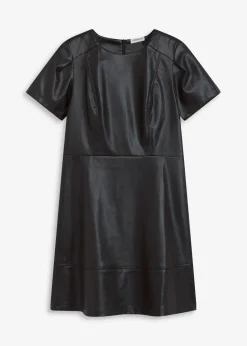 Damen bonprix Bekleidung·Pullover & Strickjacken|Nachhaltigere Materialien|Kurzes Lederimitat-Kleid