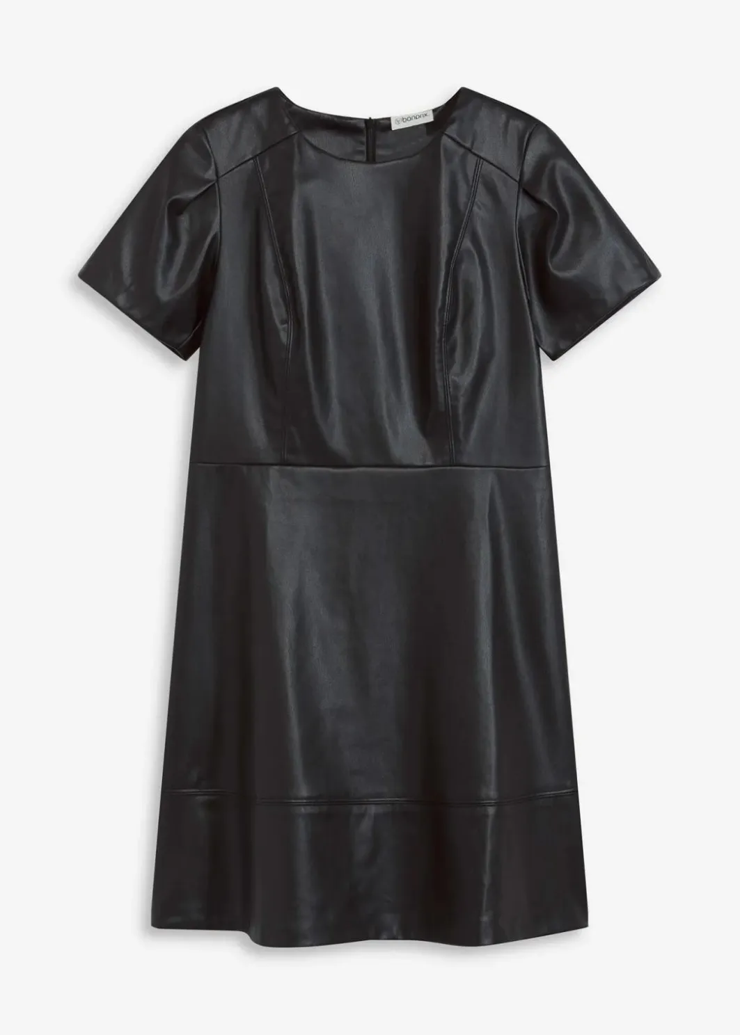 Damen bonprix Bekleidung·Pullover & Strickjacken|Nachhaltigere Materialien|Kurzes Lederimitat-Kleid
