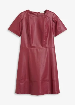 Damen bonprix Kleider|Nachhaltigere Materialien|Kurzes Lederimitat-Kleid