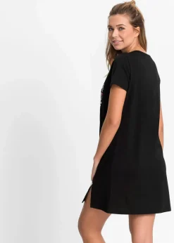 Damen bonprix Wäsche·Nachtwäsche|Nachhaltigere Materialien|Kurzes Nachthemd aus Bio-Baumwolle