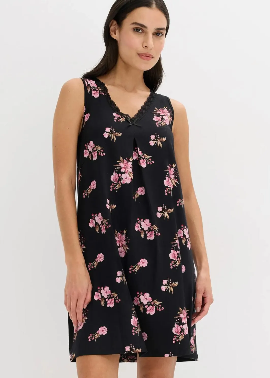 Sale Kurzes Nachthemd aus softem Viskose-Mix Damen Wäsche·Nachtwäsche|Nachtwäsche