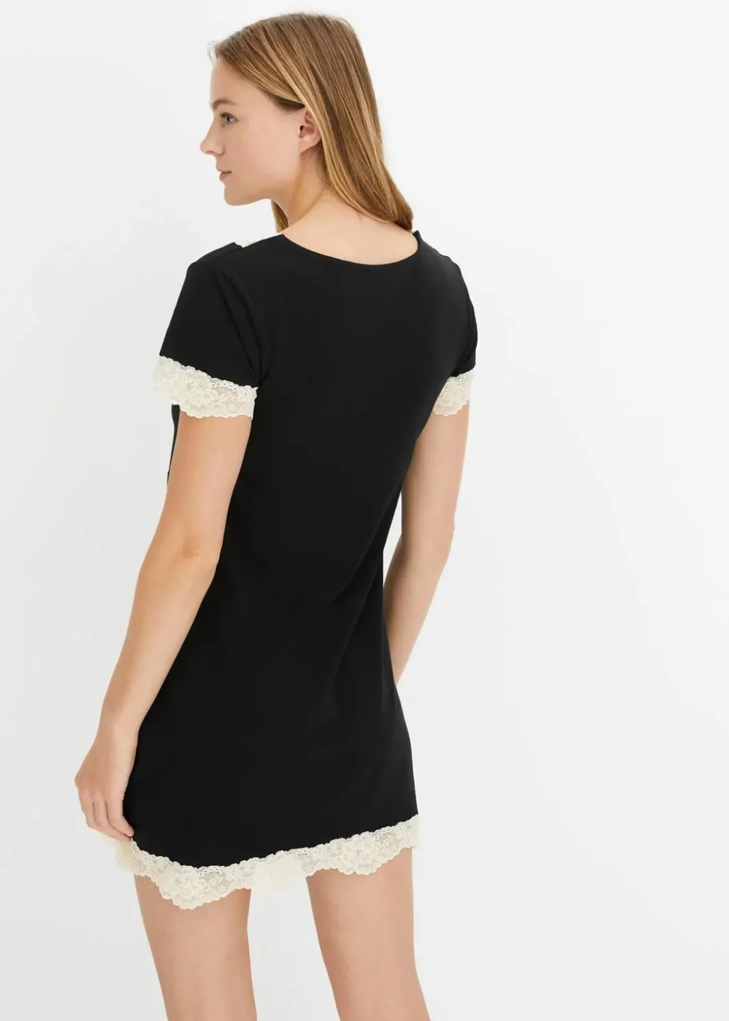 Best Kurzes Nachthemd mit zarter Spitze Damen Wäsche·Nachtwäsche|Nachhaltigere Materialien