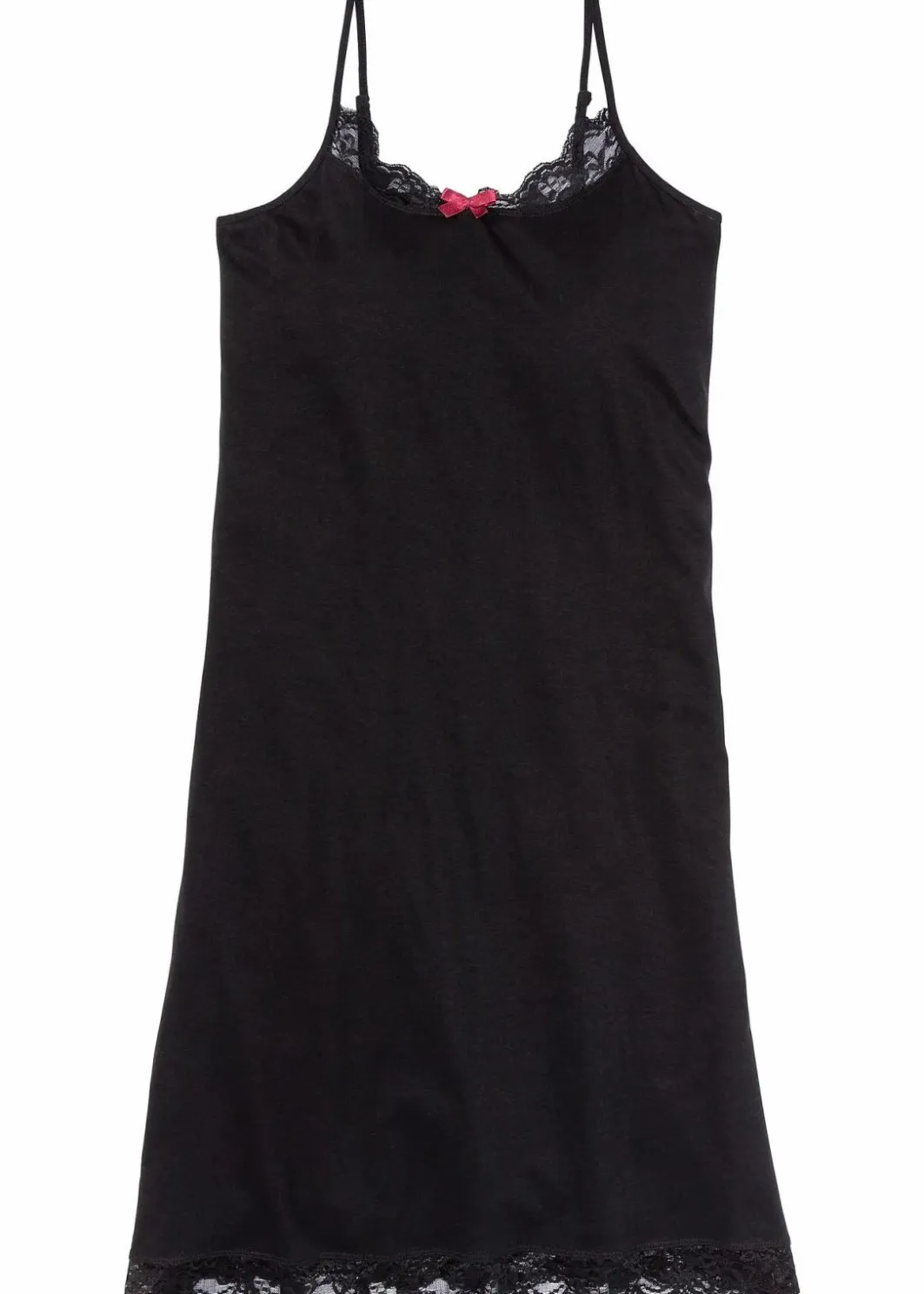 Damen bonprix Wäsche·Basics|Wäsche·Nachtwäsche|Kurzes Nachthemd mit zarter Spitze