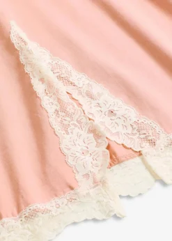 Kurzes Nachthemd mit zarter Spitze Damen Nachhaltigere Materialien|Nachtwäsche