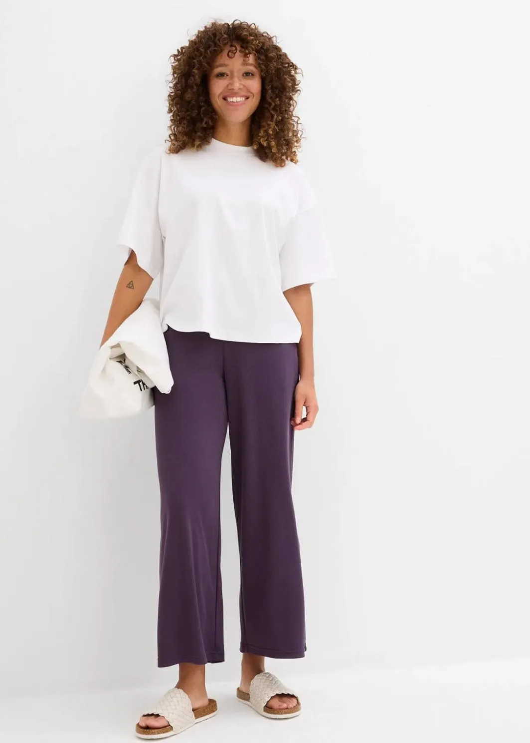 Best Kurzes Oversize-Shirt aus reiner schwerer Bio-Baumwolle Damen Shirts & Tops|Basics