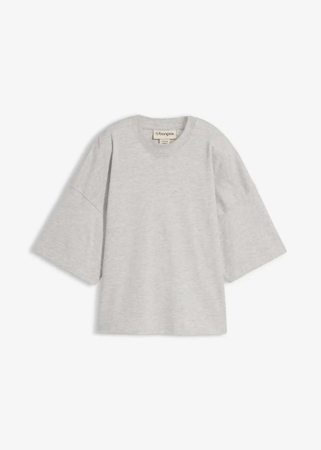 Damen bonprix Shirts & Tops|Basics|Kurzes Oversize-Shirt aus reiner schwerer Bio-Baumwolle
