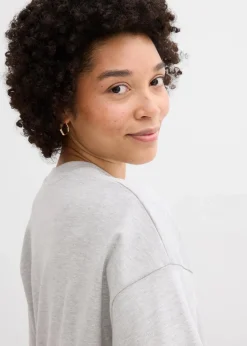 Damen bonprix Shirts & Tops|Basics|Kurzes Oversize-Shirt aus reiner schwerer Bio-Baumwolle