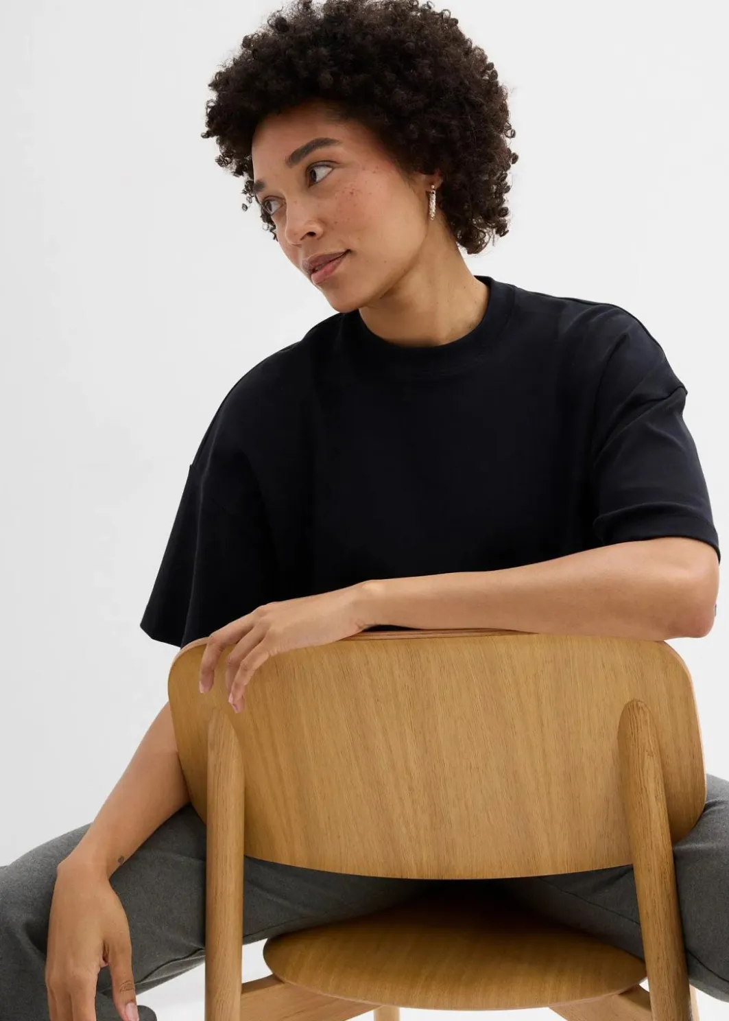 Damen bonprix Bekleidung·Röcke|Nachhaltigere Materialien|Kurzes Oversize-Shirt aus reiner schwerer Bio-Baumwolle