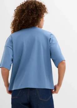 Damen bonprix Shirts & Tops|Basics|Kurzes Oversize-Shirt aus reiner schwerer Bio-Baumwolle