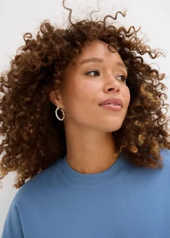Damen bonprix Shirts & Tops|Basics|Kurzes Oversize-Shirt aus reiner schwerer Bio-Baumwolle