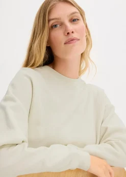 Damen bonprix Bekleidung·Röcke|Bekleidung·Blusen & Tuniken|Kurzes Oversize-Sweatshirt aus reiner Bio-Baumwolle