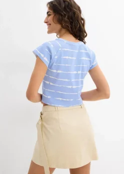 Outlet Kurzes Rippshirt Damen Nachhaltigere Materialien|Shirts & Tops