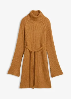 Outlet Kurzes Ripp-Strickkleid mit Rollkragen Damen Bekleidung·Umstandsmode|Bekleidung·Pullover & Strickjacken