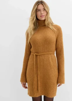 Outlet Kurzes Ripp-Strickkleid mit Rollkragen Damen Bekleidung·Umstandsmode|Bekleidung·Pullover & Strickjacken